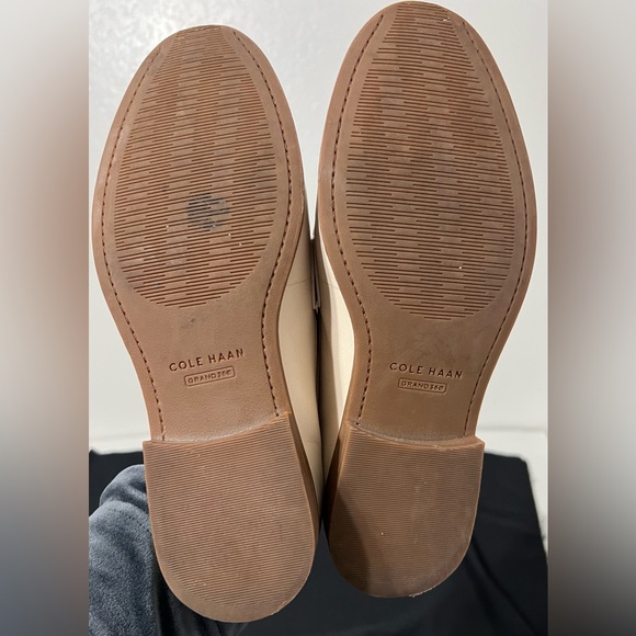 Cole Haan Grand 360 Cream Preppy Quiet Luxury Penny Loafers Ivory Slip-On Flats - Picture 8 of 9